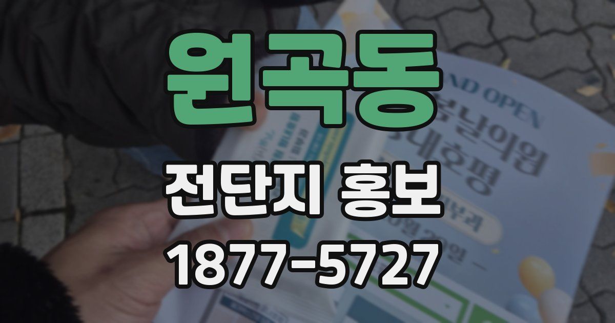 원곡동 전단지 홍보