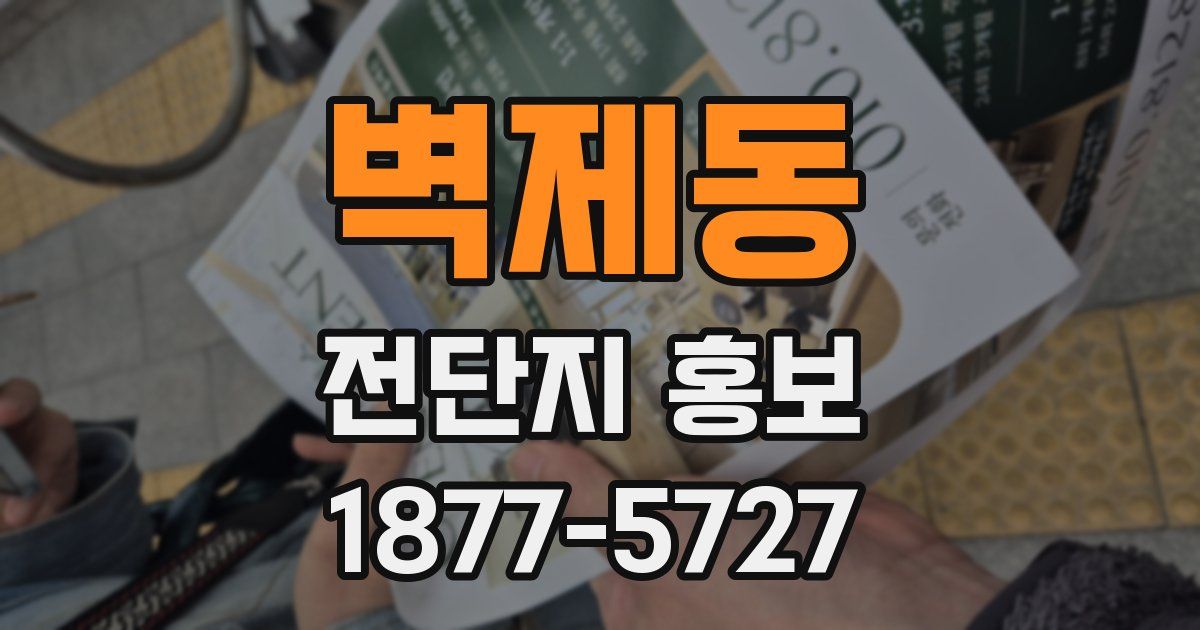벽제동 전단지 홍보