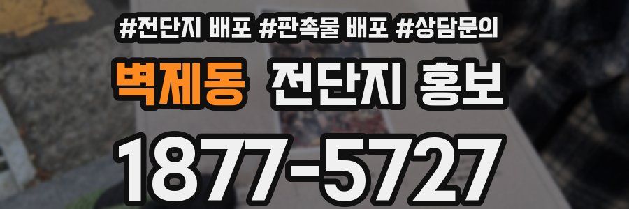 벽제동 전단지 홍보