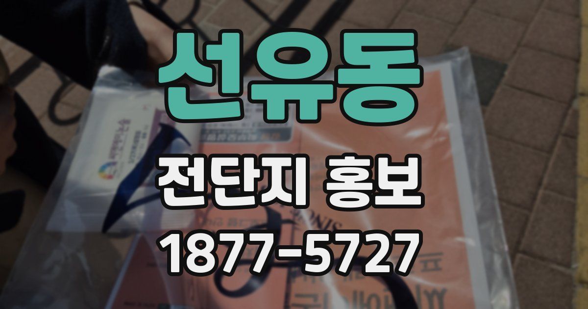 선유동 전단지 홍보
