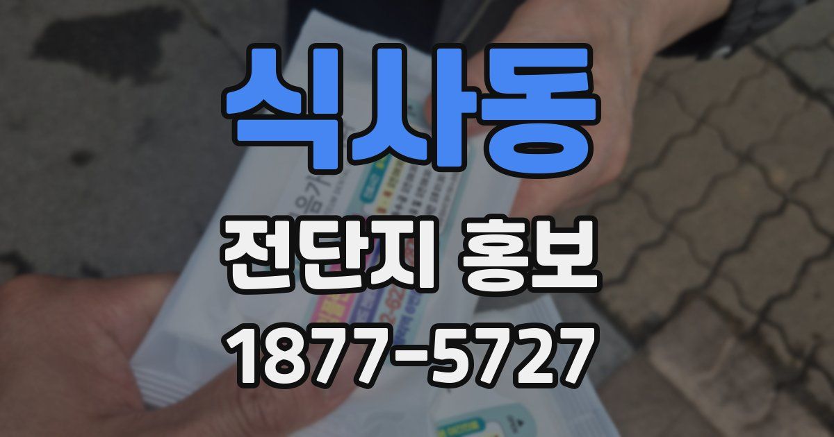 식사동 전단지 홍보