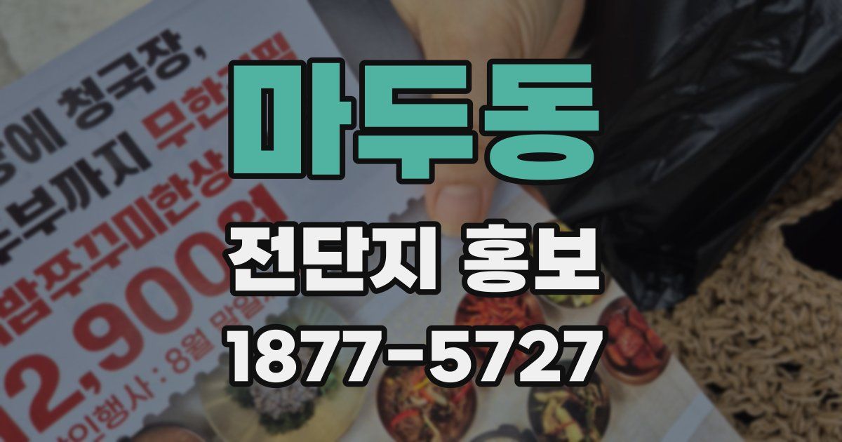 마두동 전단지 홍보