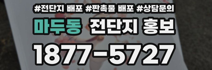 마두동 전단지 홍보