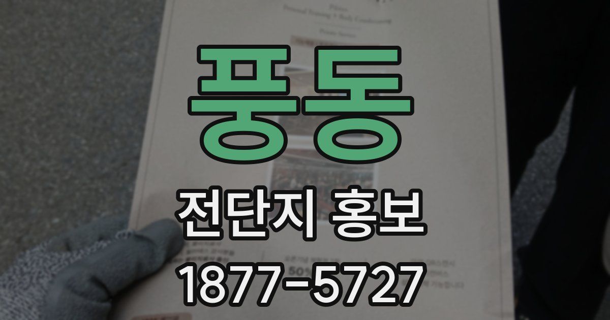 풍동 전단지 홍보