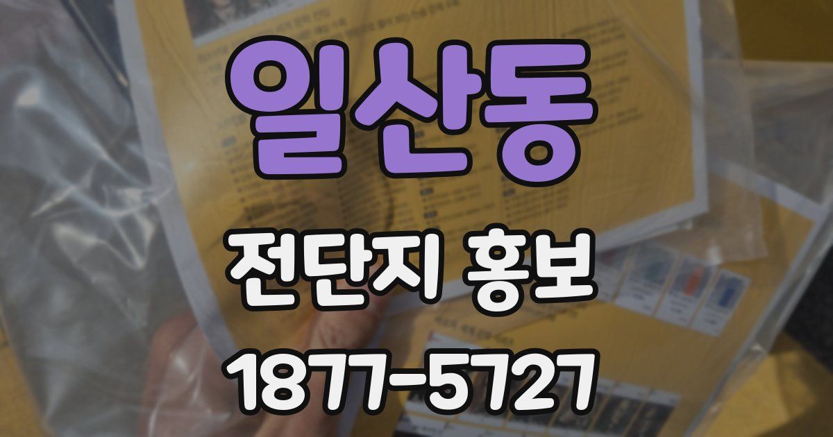일산동 전단지 홍보