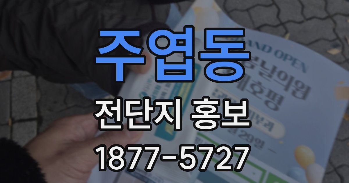 주엽동 전단지 홍보