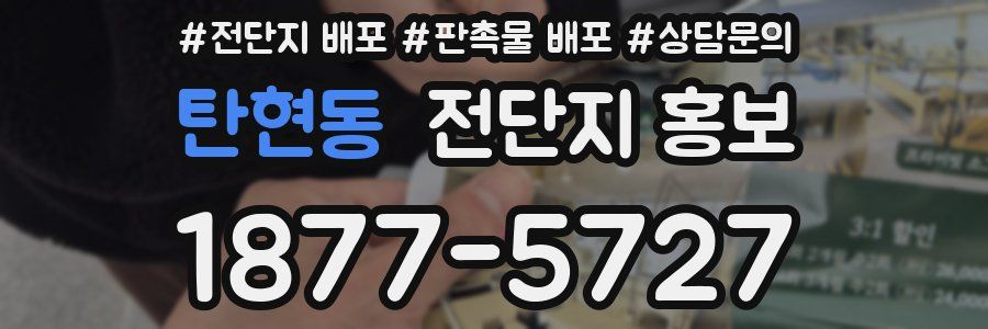 탄현동 전단지 홍보