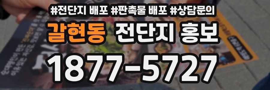 갈현동 전단지 홍보