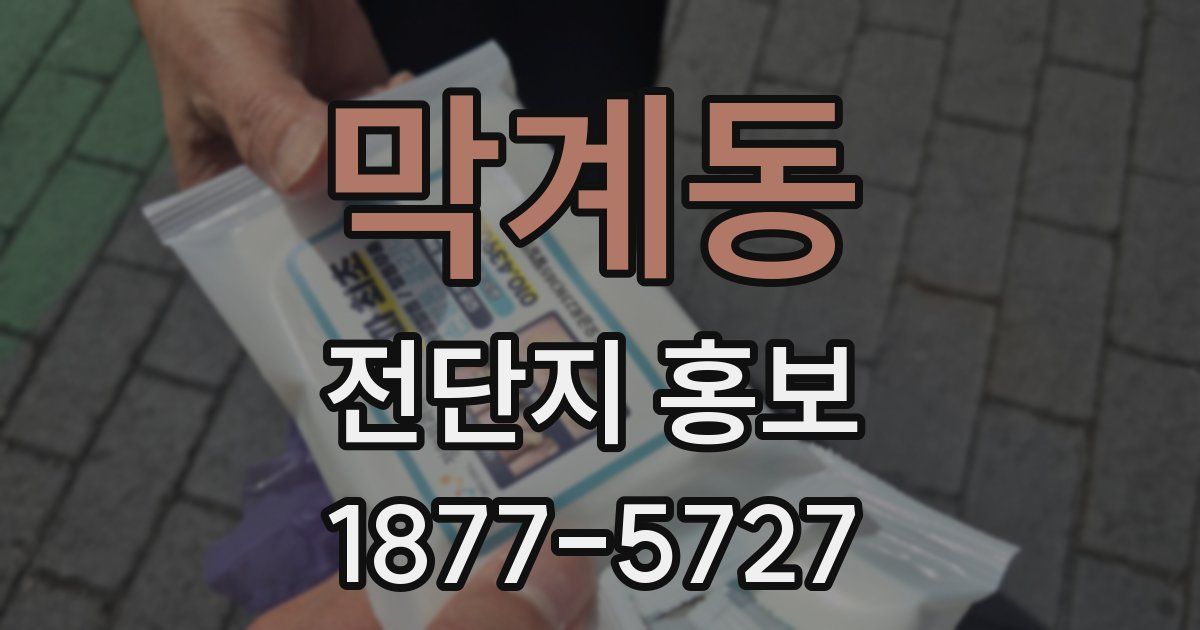 막계동 전단지 홍보