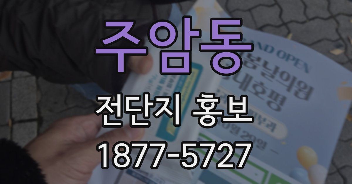 주암동 전단지 홍보