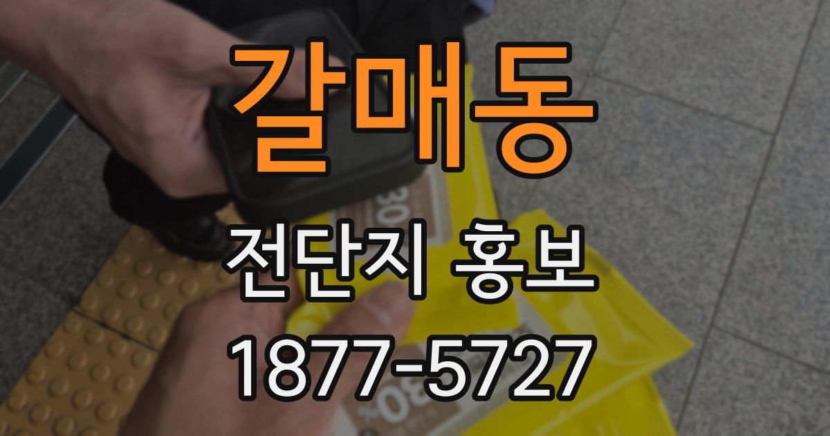 갈매동 전단지 홍보