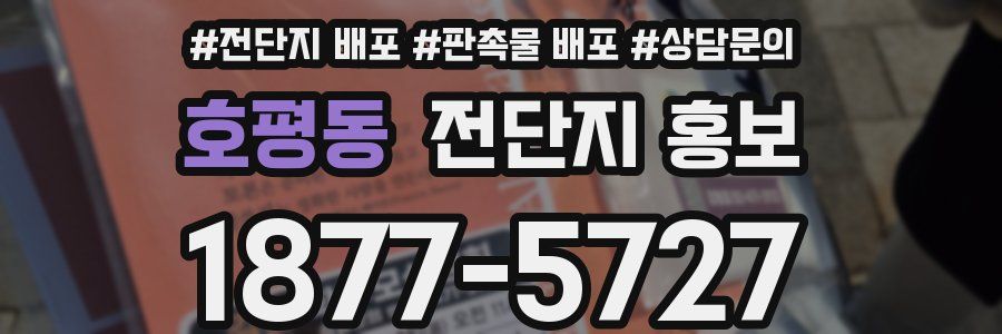호평동 전단지 홍보