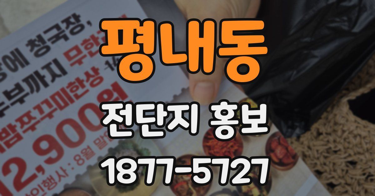 평내동 전단지 홍보