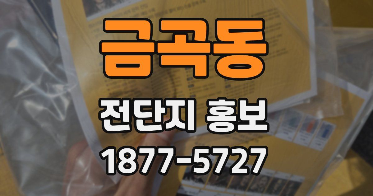 금곡동 전단지 홍보