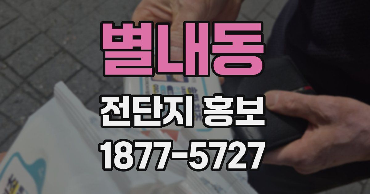 별내동 전단지 홍보