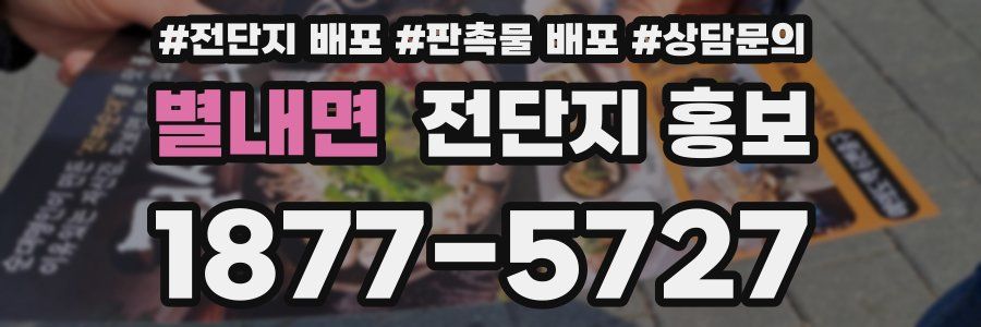 별내면 전단지 홍보