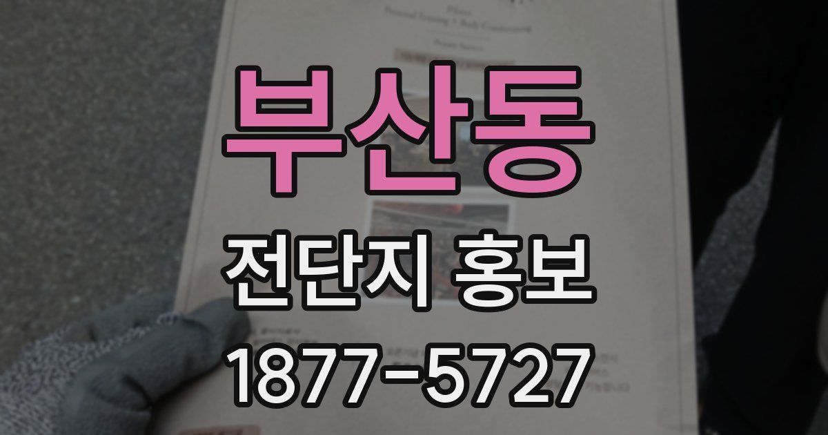 부산동 전단지 홍보