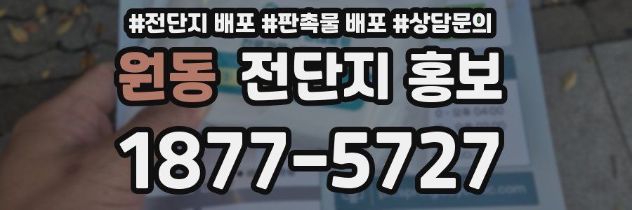 원동 전단지 홍보