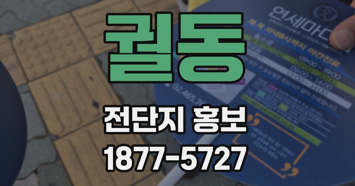 궐동 전단지 홍보