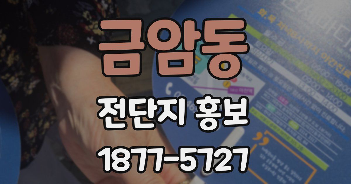 금암동 전단지 홍보