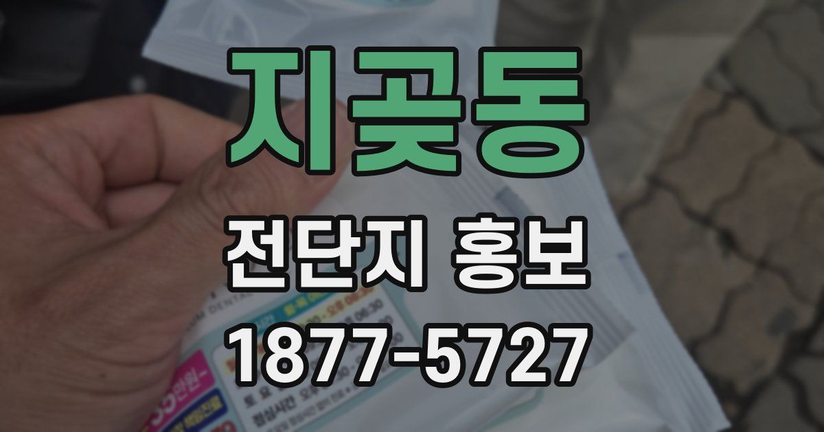 지곶동 전단지 홍보