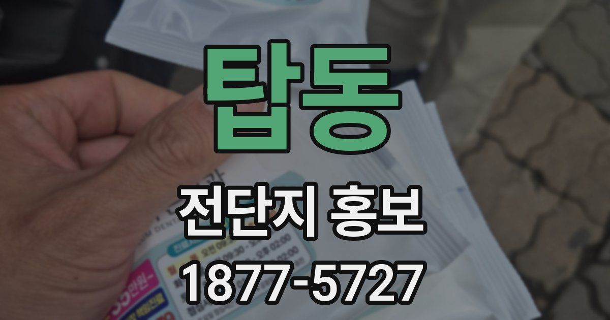 탑동 전단지 홍보