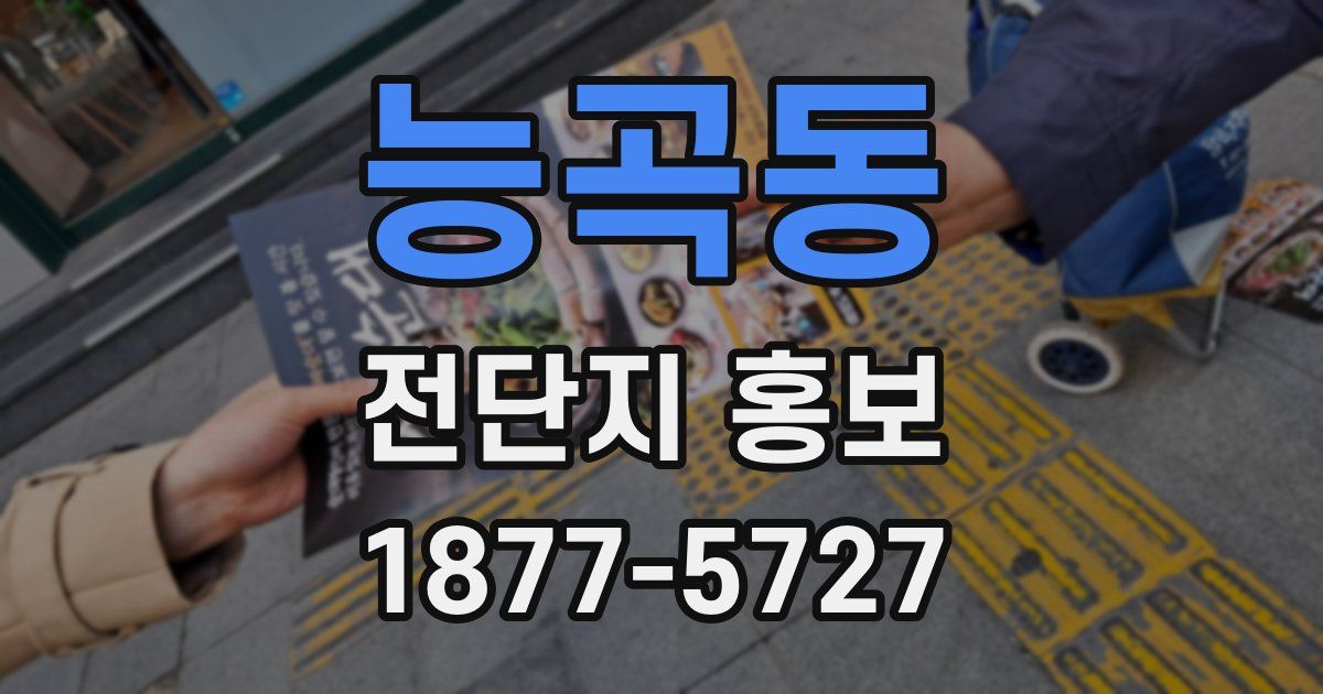 능곡동 전단지 홍보