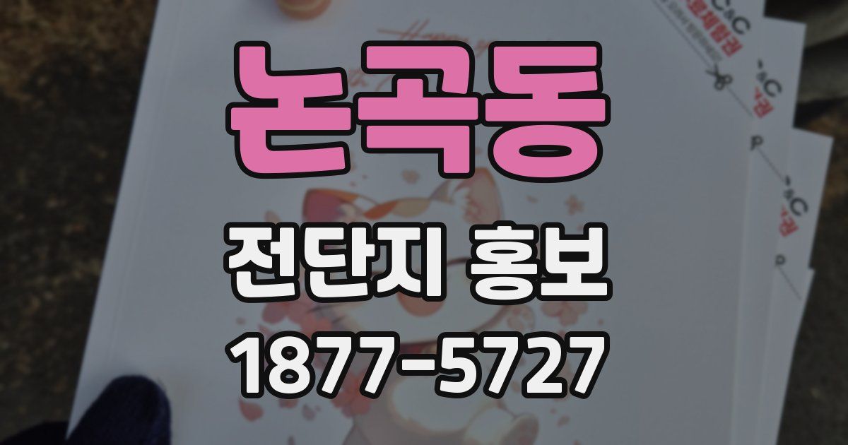 논곡동 전단지 홍보