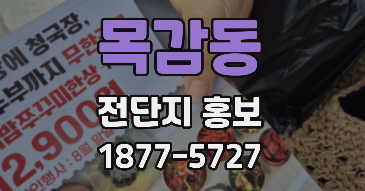 목감동 전단지 홍보