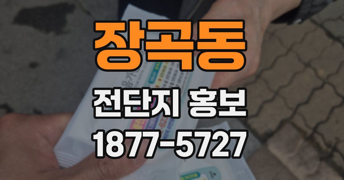 장곡동 전단지 홍보