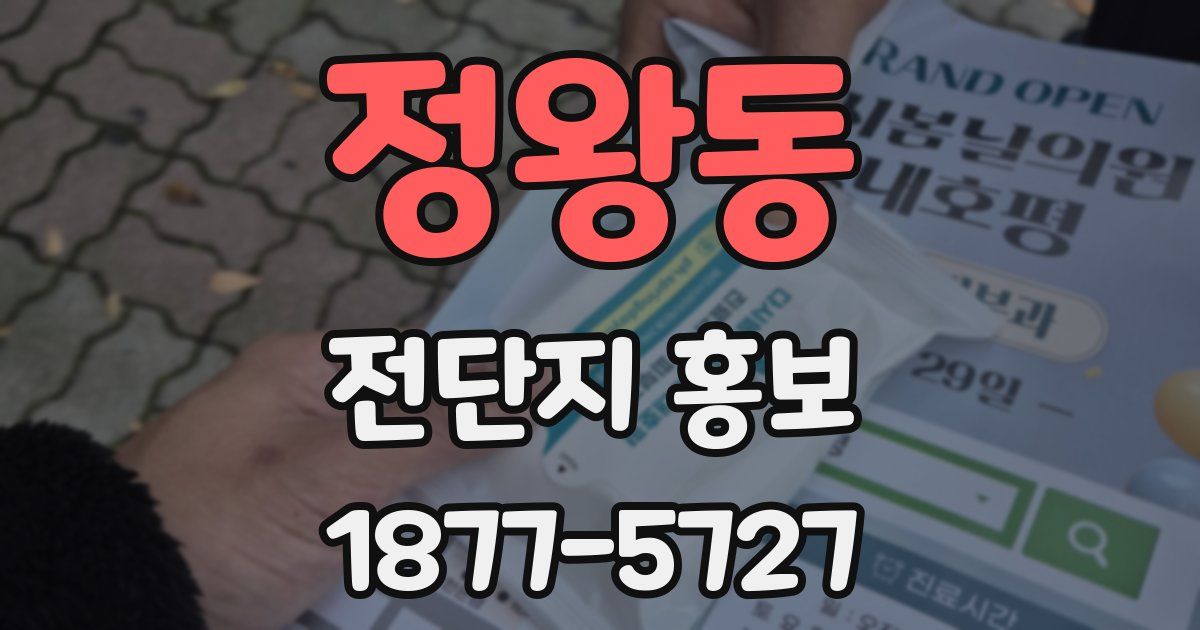 정왕동 전단지 홍보