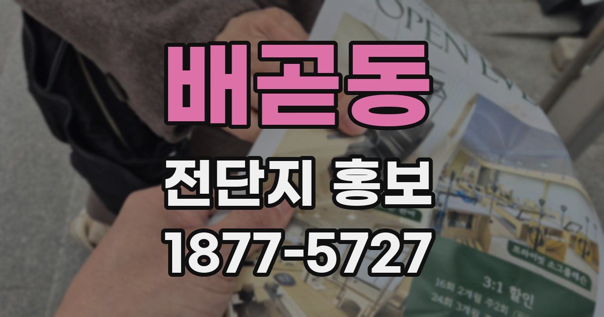 배곧동 전단지 홍보