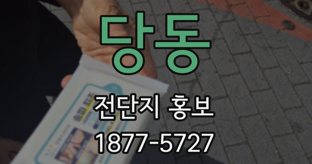당동 전단지 홍보