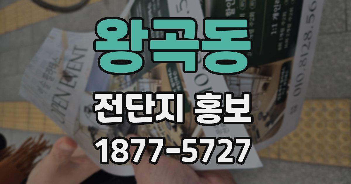 왕곡동 전단지 홍보