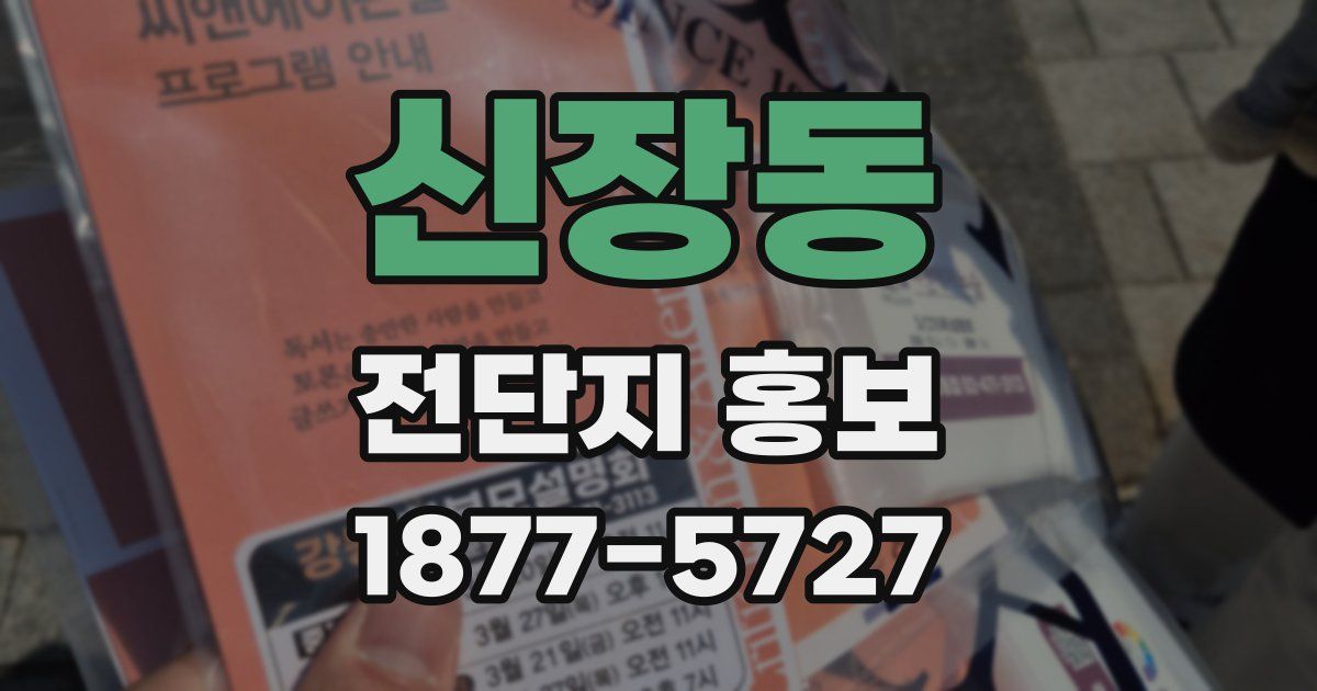 신장동 전단지 홍보