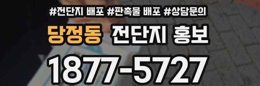 당정동 전단지 홍보