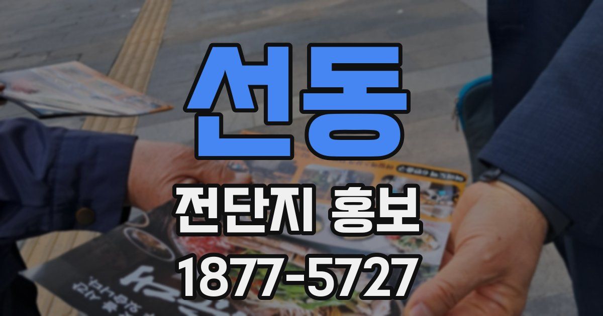 선동 전단지 홍보