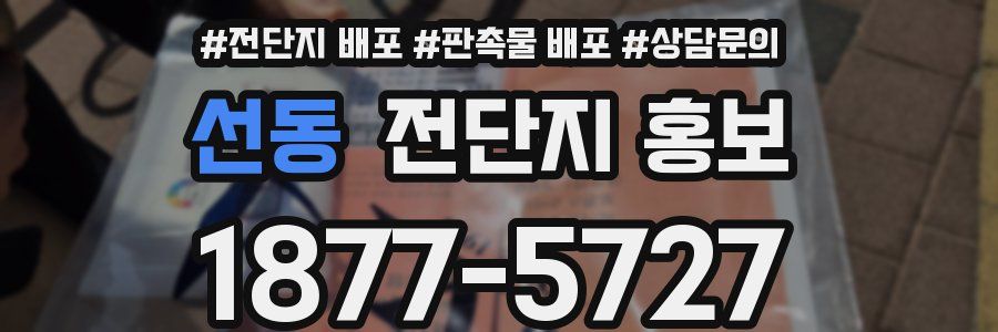 선동 전단지 홍보