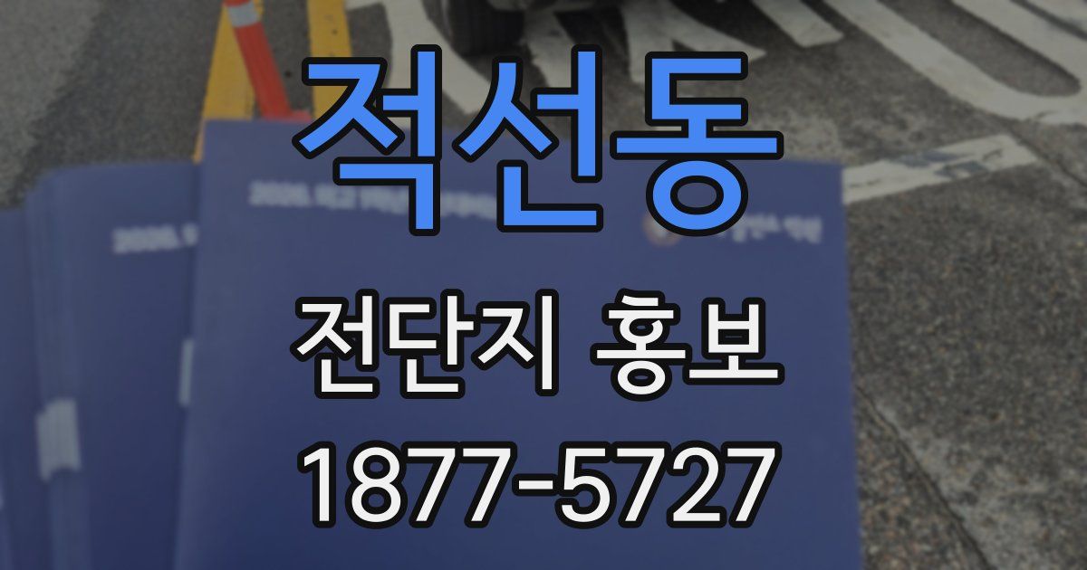 적선동 전단지 홍보