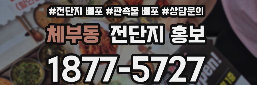 체부동 전단지 홍보