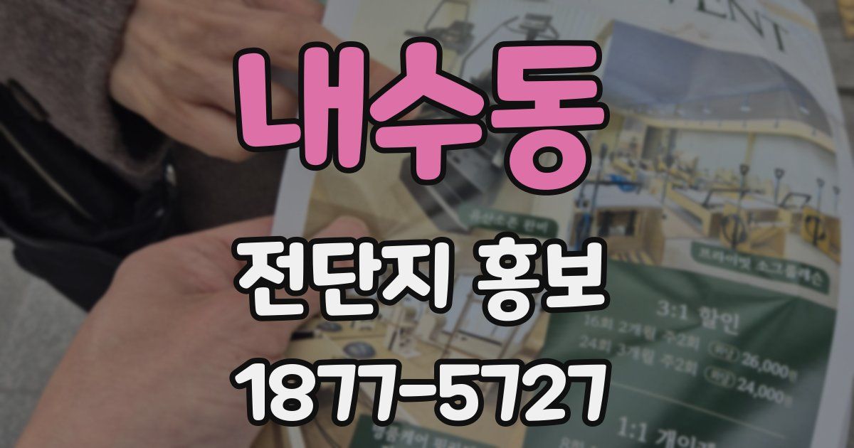 내수동 전단지 홍보