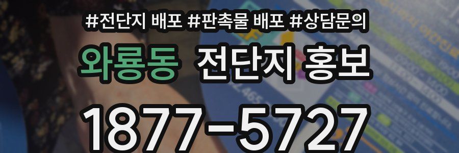 와룡동 전단지 홍보