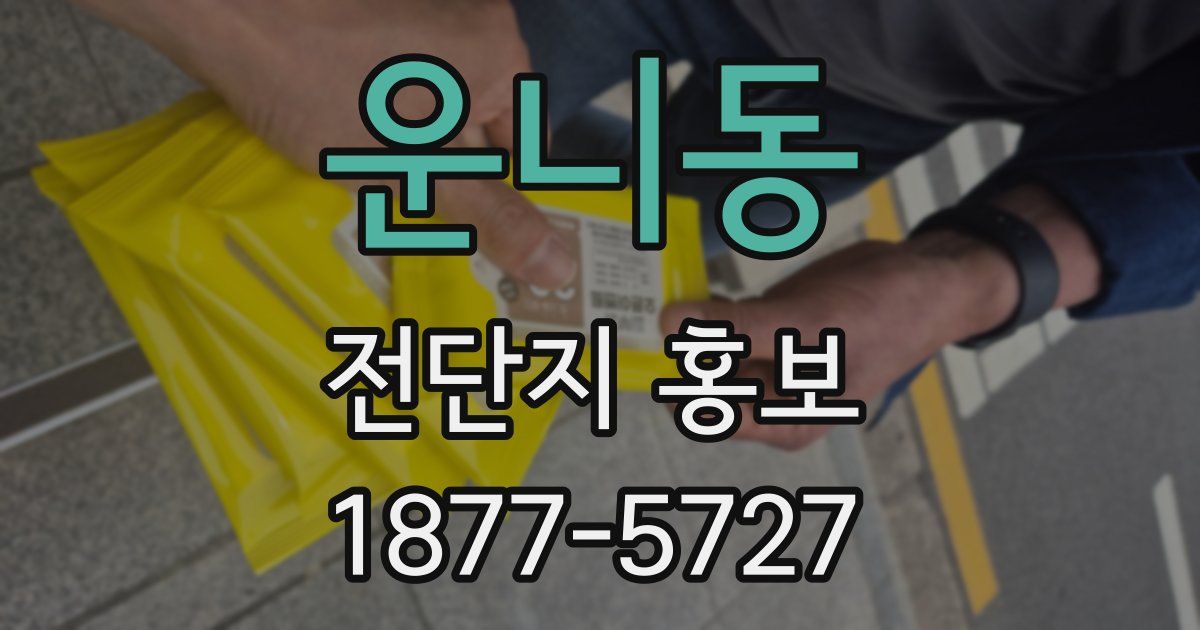 운니동 전단지 홍보