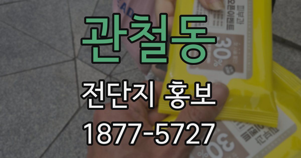 관철동 전단지 홍보