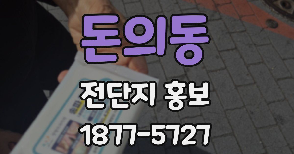 돈의동 전단지 홍보