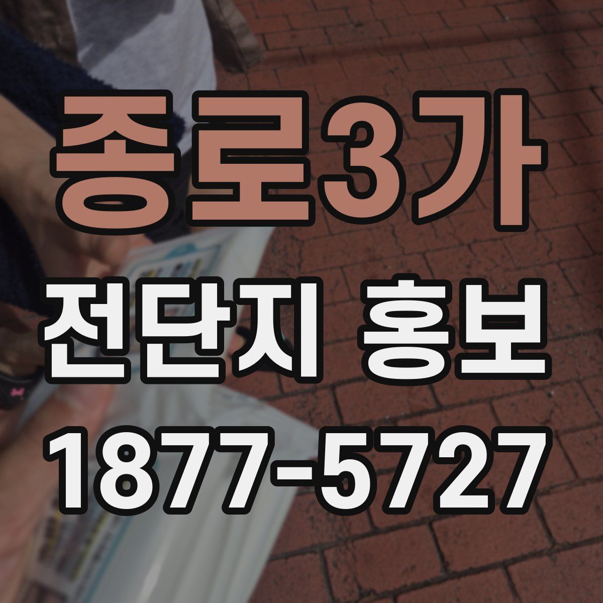 종로3가 전단지 홍보