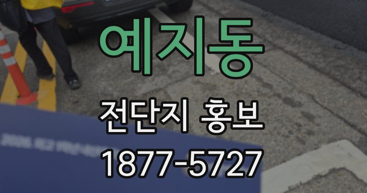 예지동 전단지 홍보