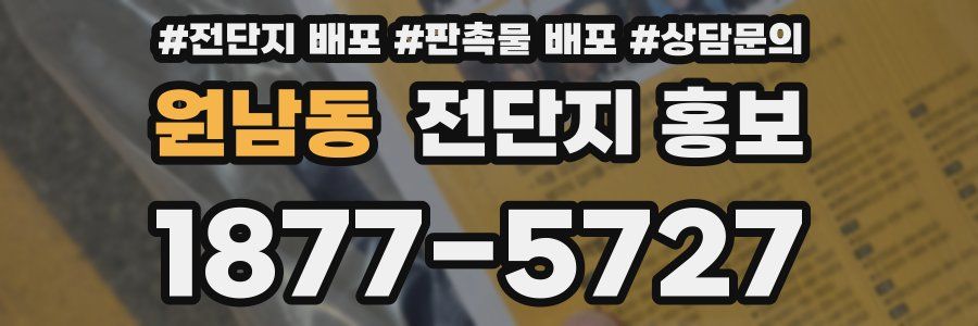 원남동 전단지 홍보