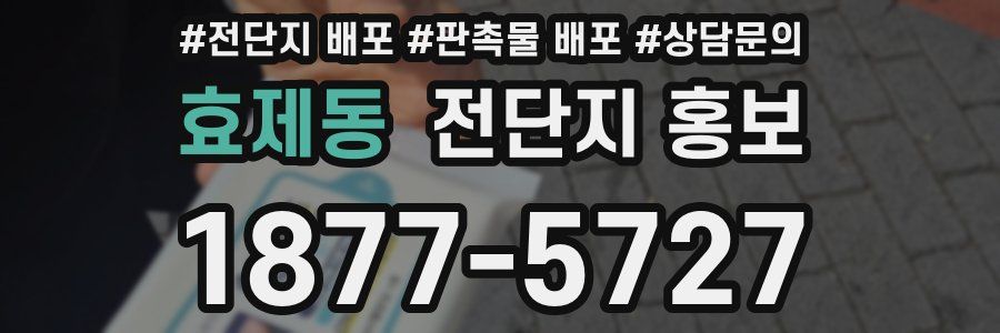 효제동 전단지 홍보