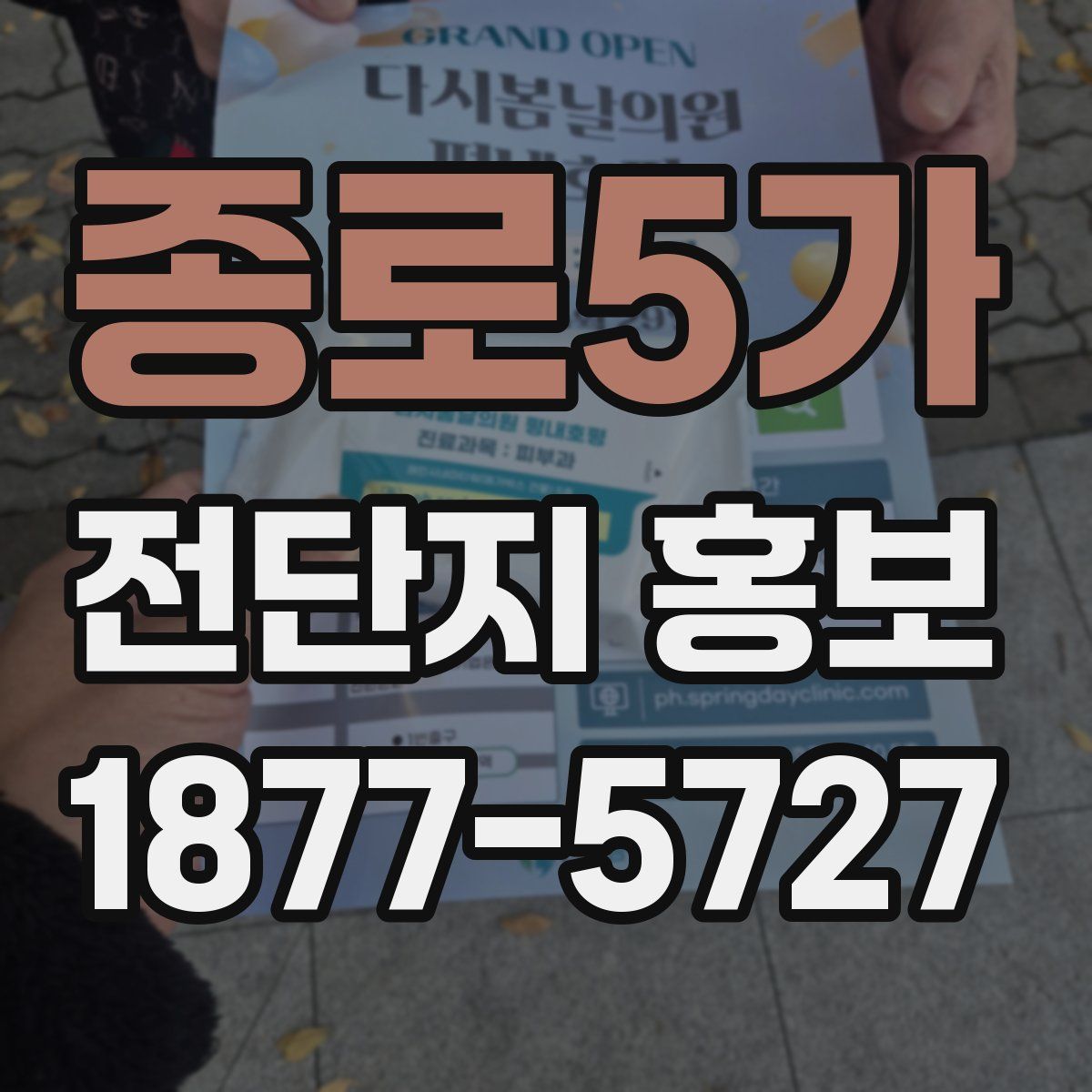 종로5가 전단지 홍보